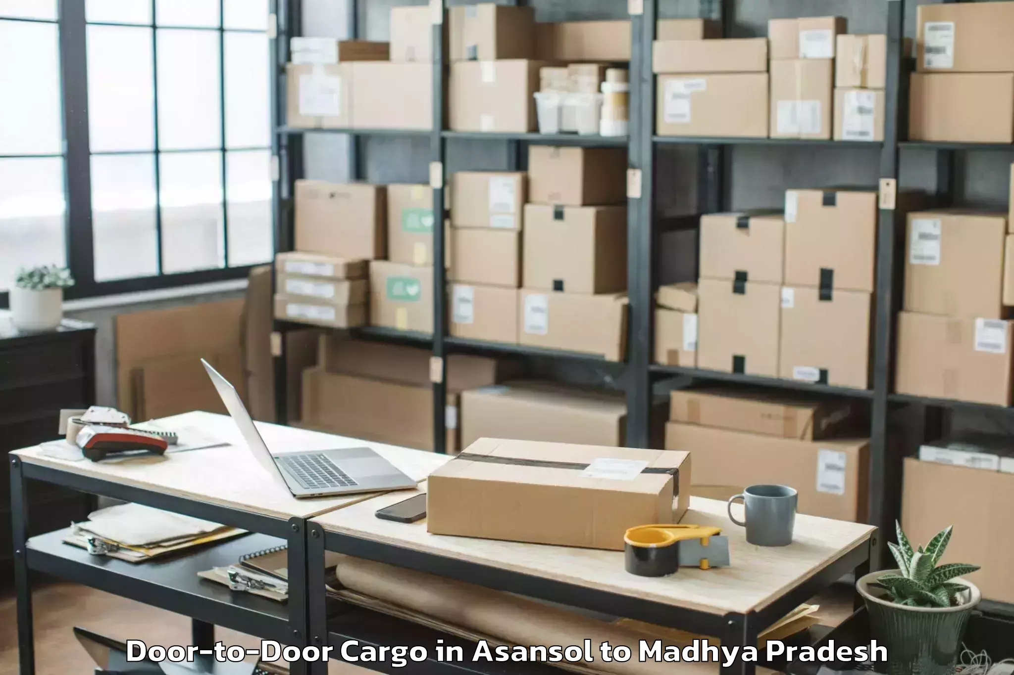 Book Asansol to Badnawar Door To Door Cargo Online